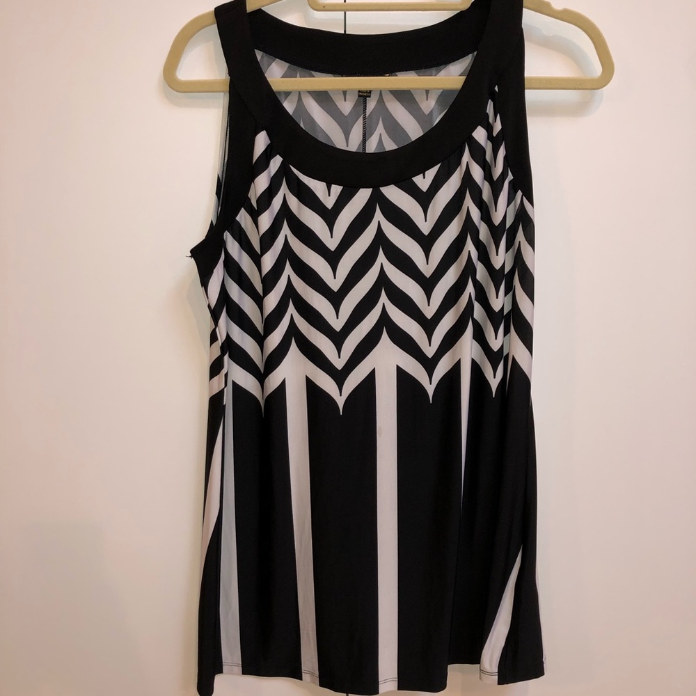 Black and white tank